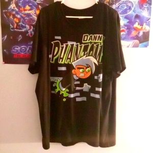 Danny Phantom Coming Through Brick Wall T Shirt